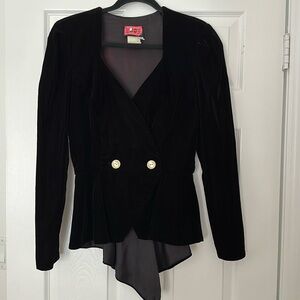 Vintage Samantha Black Velvet Blazer